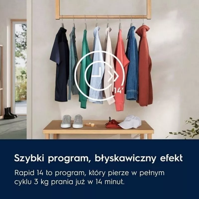 Laisvai pastatoma skalbimo mašina Electrolux EW6F2484P, 8 kg, 1400 aps./min., A energijos klasė, 53 L būgnas