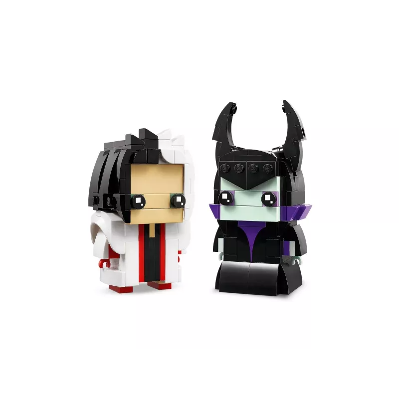 Kolekcinės figūrėlės LEGO Cruella ir Diabolina BrickHeadz 40620 rinkinys, 2 figūrėlės