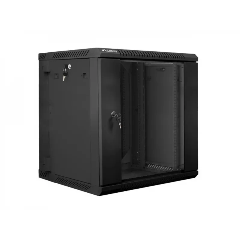 19 colių 12U pakabinama stovo spinta LANBERG 600x600 mm juoda