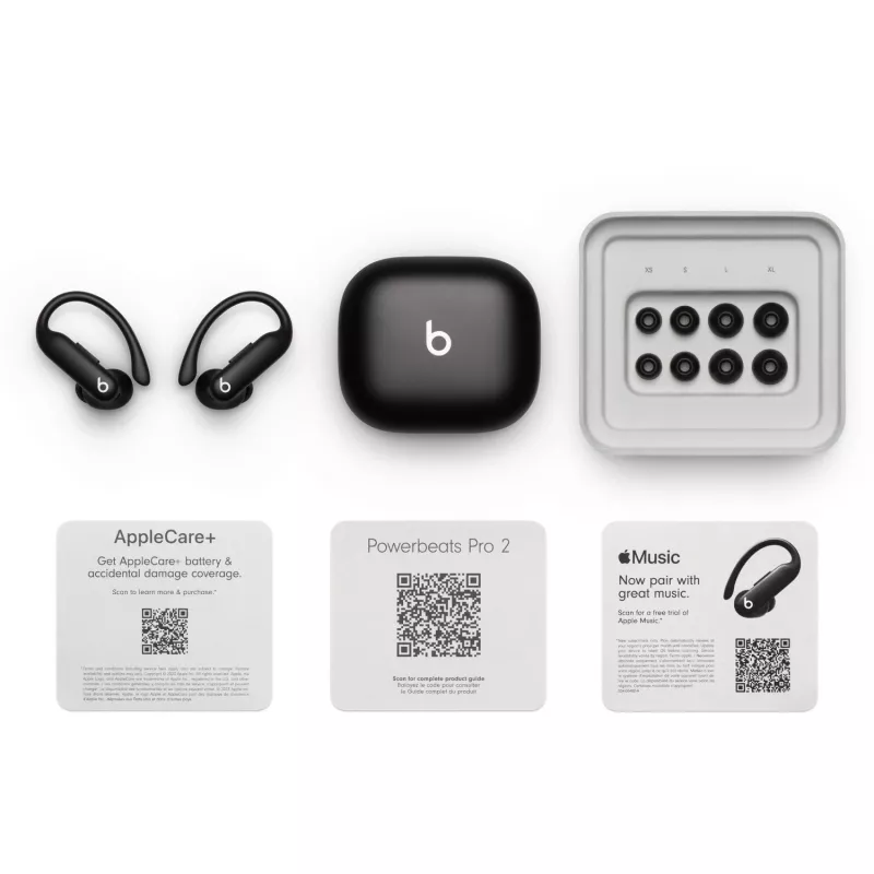 Beats Powerbeats Pro 2 ausinės, juodos deimantinės, į ausis įdedamos, belaidės, MX723ZM/A