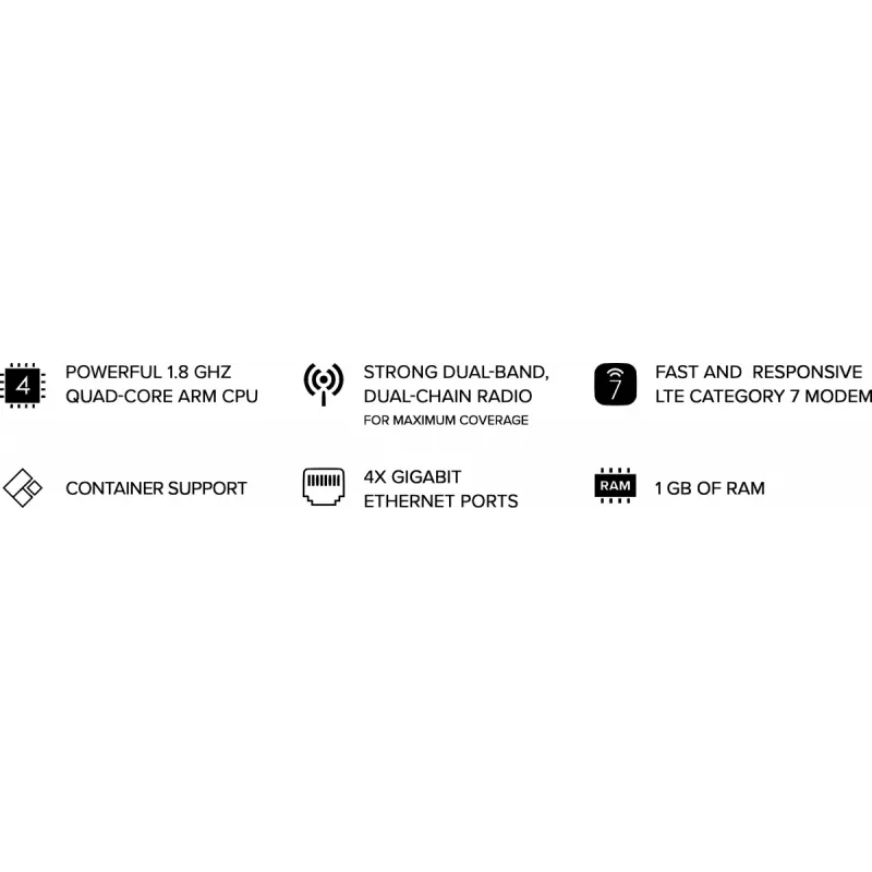 Belaidis maršruto parinktuvas | MIKROTIK | Chateau LTE7 ax | Wi-Fi 6 (802.11ax) | SIM kortelės lizdas Taip | 3G Taip | 4xLAN prievadai | USB prievadas Taip | G+5HAXD2HAXD-TC&R11E-LTE7