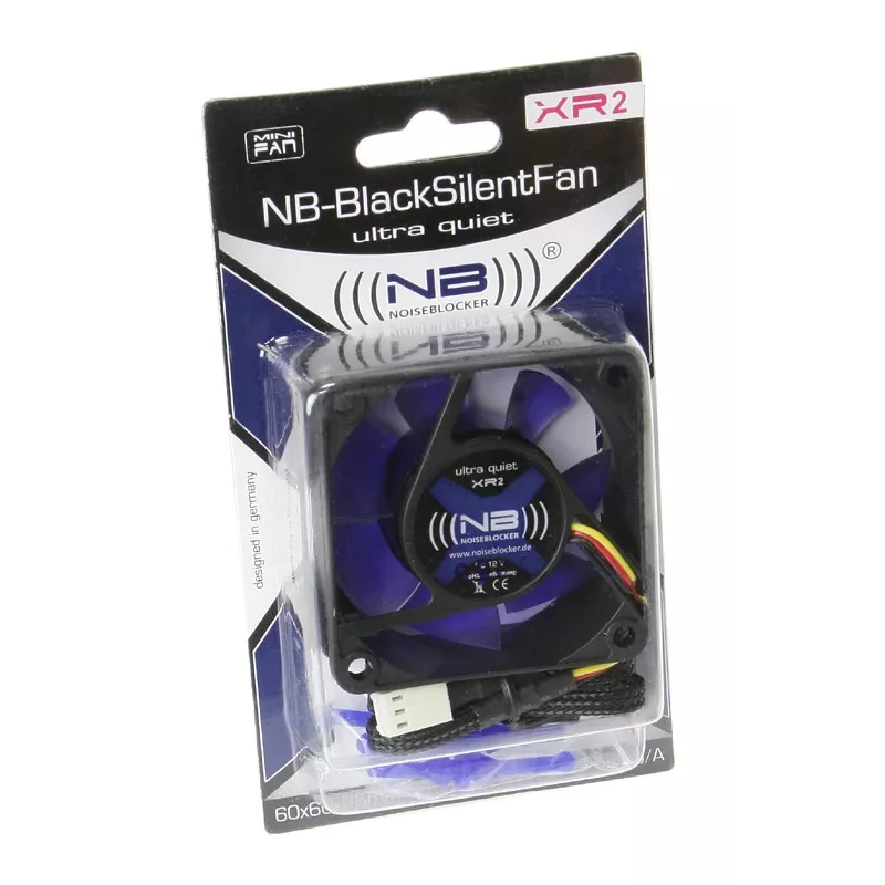 NOISEBLOCKER JuodaSilentFan XR2 60mm korpuso ventiliatorius