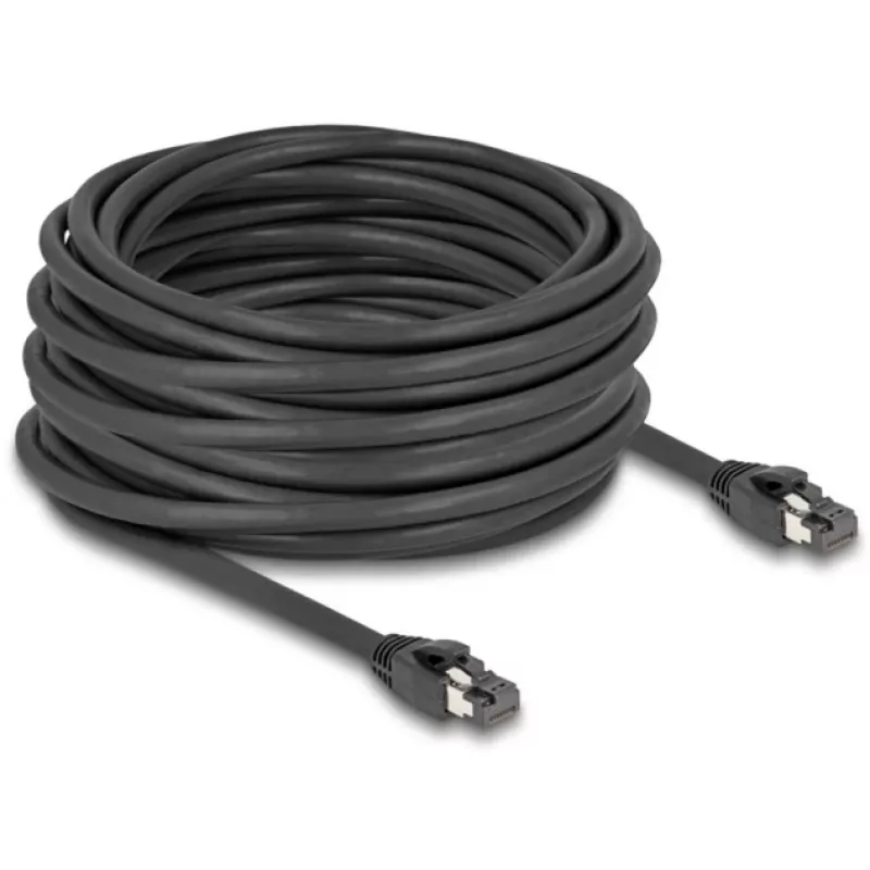Tinklo kabelis DeLOCK RJ45 Cat.8.1 15 m juodas