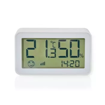 Nedis ZBSC30WT - Išmanusis klimato jutiklis - Zigbee 3.0 - Baterijos maitinimas - Android - IOS - Balta