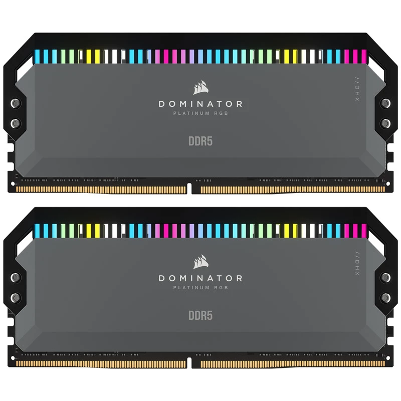 Corsair Dominator Platinum RGB, DDR5-5600, CL36, AMD EXPO - 32 GB Dual-Kit, pilka