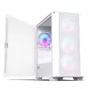 Montech AIR 100 ARGB MICRO-ATX korpusas su keturiais iš anksto sumontuotais ARGB ventiliatoriais, itin minimalistinis dizainas, smulkaus tinklelio priekinis skydelis, didelis oro srautas, unikalus šoninis skydelis