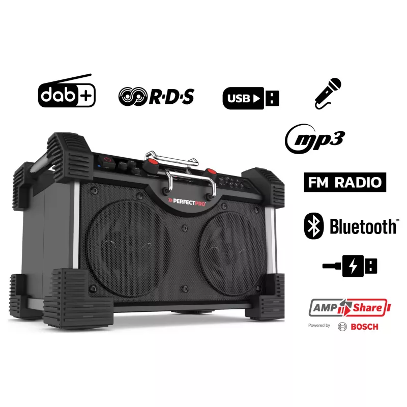 Perfectpro ROCKHART 18V statybinis radijo imtuvas