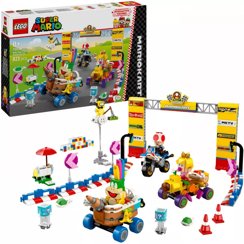 Bricks Mario Kart - Baby Peach & Grand Prix rinkinys