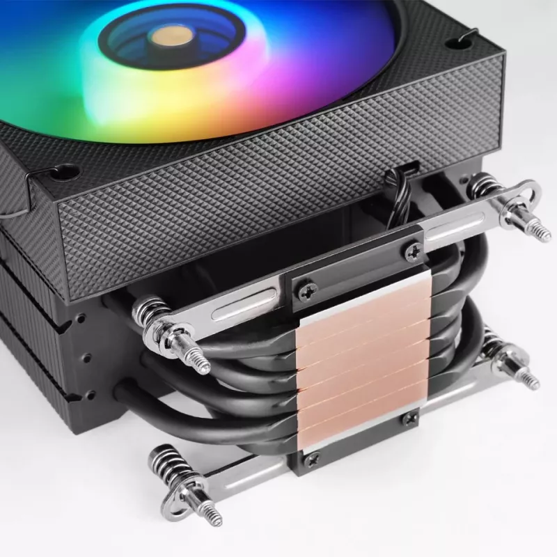 Aušintuvas TACENS Mars Gaming MCPU-LCD, 120 mm ventiliatorius, TDP 300 W, palaiko LGA1700/1200/115x/1366 ir AM4/AM5, juodas