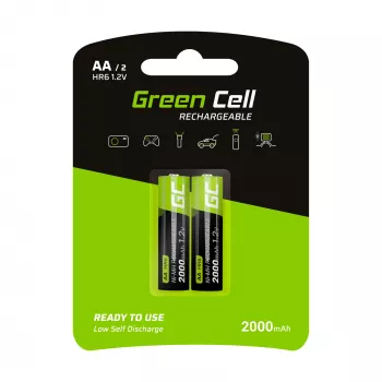 Įkraunama baterija Green Cell GR06 AA NiMH 1,2 V 2000 mAh, 2 vnt., 50,5 mm