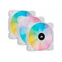 Corsair iCUE SP120 RGB ELITE Performance 120mm Balta PWM ARGB korpuso ventiliatoriaus trigubas rinkinys
