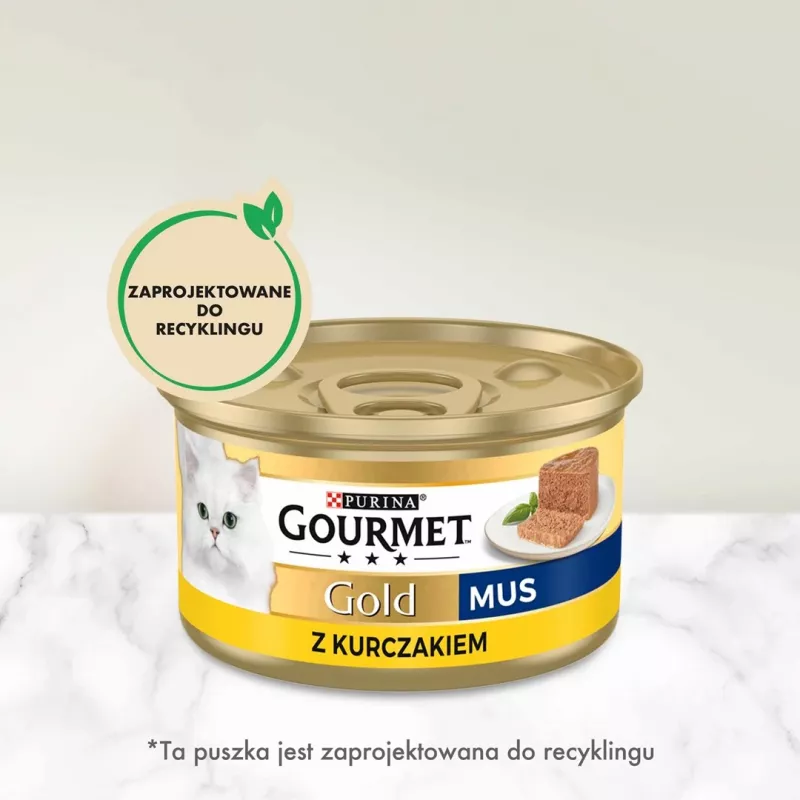 Purina Nestle Gourmet Gold - lašiša ir vištiena - šlapias kačių maistas -85 g