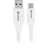 USB 3.2 Gen 2 kabelis, USB-A kištukas > USB-C kištukas (balta, 0,5 metro)