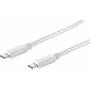USB laidas ShiverPeaks BS13-45156 1,5 m USB 3.2 Gen 2 USB C baltas