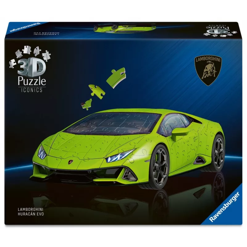 3D dėlionė 158 dalių Lamborghini Huracan EVO žalia