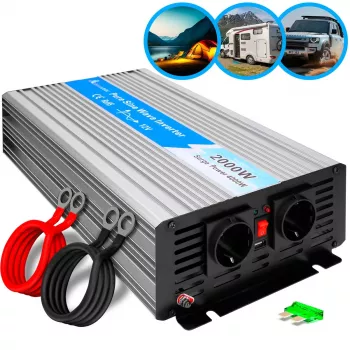 Extralink OPIP-2000W | Įtampos keitiklis | automobilinis 12 V, 2000 W grynoji sinusinė banga