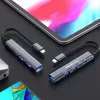 Qoltec 53790 Hub Adapter USB-C 3.1 5in1 | USB-C PD| USB-C | 2x USB 2.0 | USB 3.0