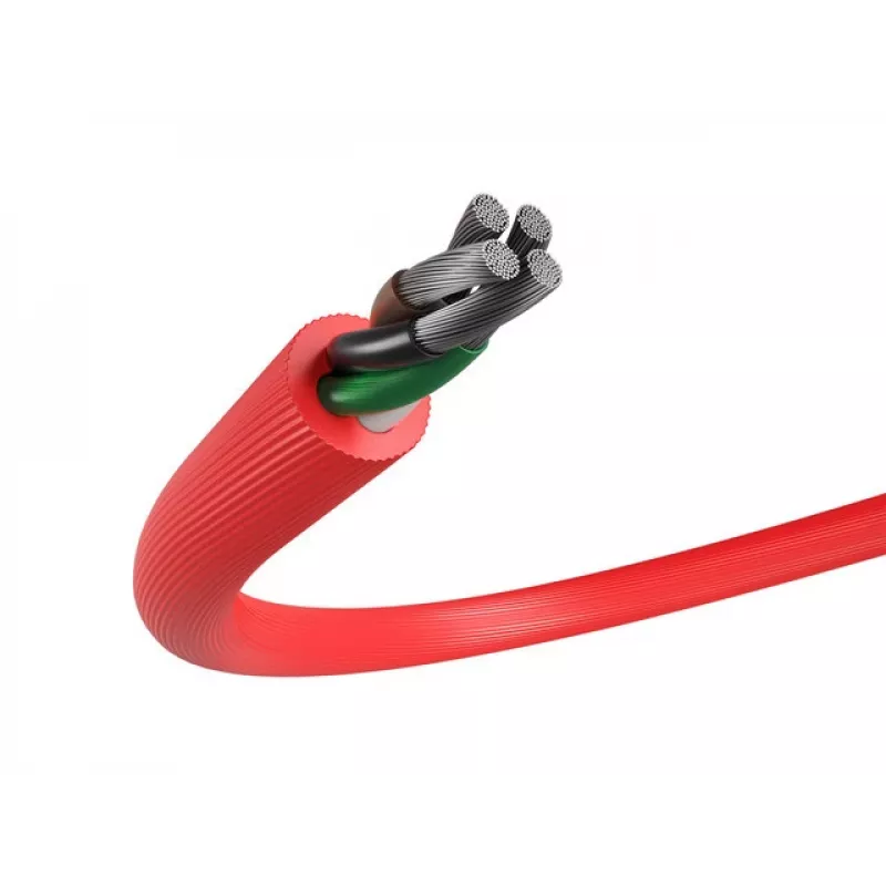 USB laidas NATEC NKA-1201 USB 2.0 1m USB A USB C Juoda Raudona