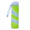 Sportinis vandens butelis cool pack silikoninis vandens butelis Z14770 600 ml mergaitėms mėlynas