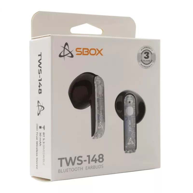 Ausinės SBOX EB-TWS148 Juodos