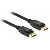 Delock - DisplayPort kabelis - DisplayPort (kištukas) į DisplayPort (kištukas) - 3 m - su užraktu - juodas
