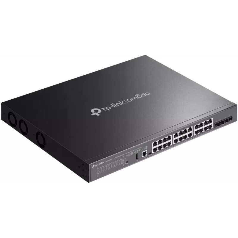 TP-Link SG5428XMPP tinklo komutatorius Valdomas L3 Gigabit Ethernet (10/100/1000) Maitinimas per Ethernet (PoE) Juoda
