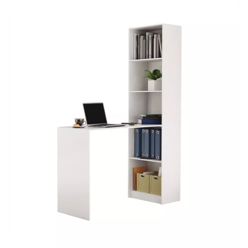 Topeshop R50 BIEL Z BIURKIEM kompiuterio stalas baltas