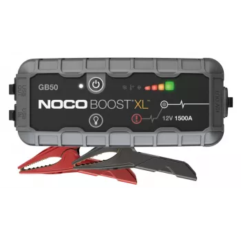 Greito paleidimo įrenginys NOCO GB50 1500 A ličio jonų, 35 Wh, IP65, benzinas iki 7 l / dyzelinas iki 4,5 l, įmontuotas žibintuvėlis, USB 5V/2.1A