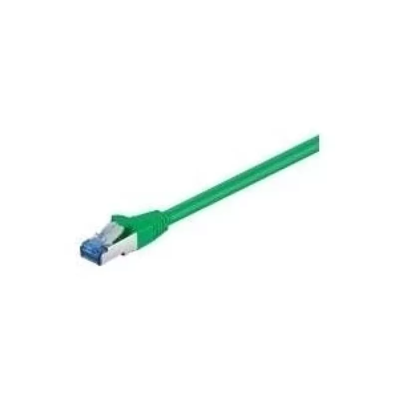 Wentronic Goobay CAT 6a komutacinis kabelis, S/FTP (PiMF), žalias, 0,5 m – LSZH be halogenų, varis (93660)