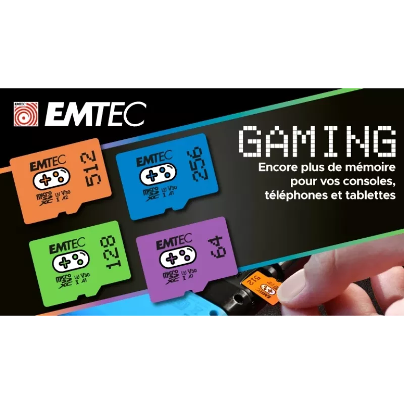 Atminties kortelė Emtec 64GB MicroSDXC UHS-I ECMSDM64GXCU3G