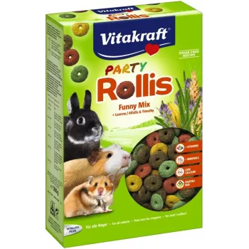 Snack Vitakraft 25247 500 g — javų skonio skanėstai jūrų kiaulytėms, žiurkėnams ir triušiams, 13 % žalios ląstelienos