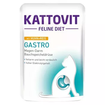 Šlapias kačių maistas Triton 85 g — suaugusios katės, vištiena ir ryžiai, pakelis