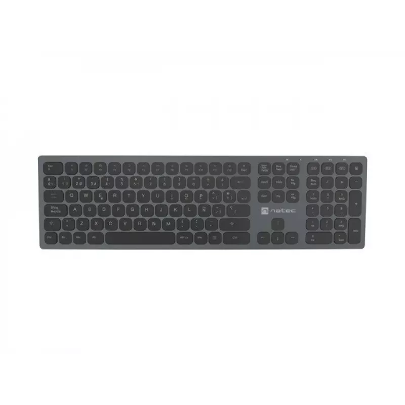 NATEC NKL-1830 klaviatūra universali RF belaidė Bluetooth QWERTY ispaniška juoda pilka