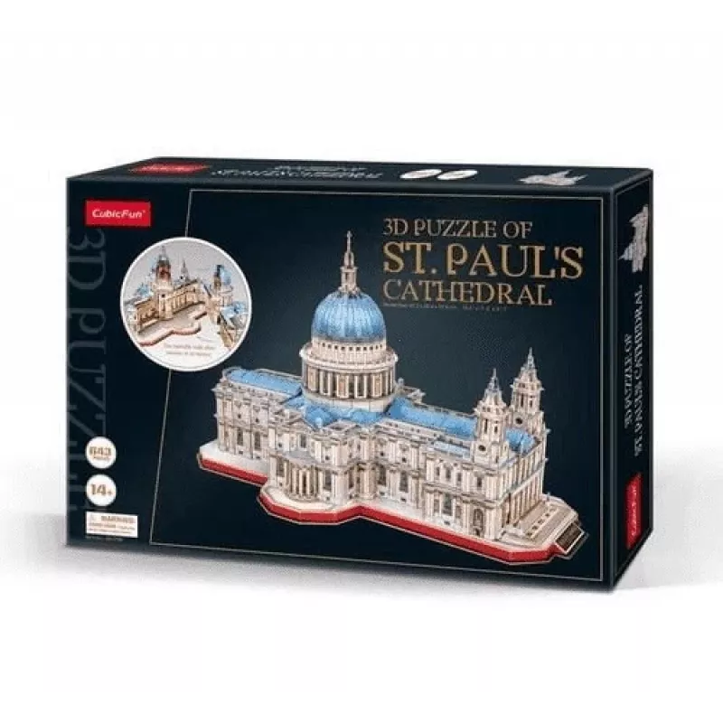 3D dėlionė cubicfun Šv. Pauliaus katedros modelis 306-20270 — architektūrinės kopijos rinkinys