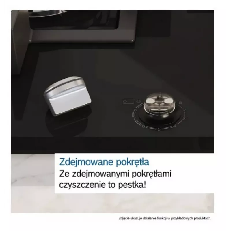 Įmontuojama dujinė kaitlentė Bosch PPP6A2I40, 4 zonų, ketaus grotelės, juoda, 590×520×54 mm, sukamosios rankenėlės valdymas