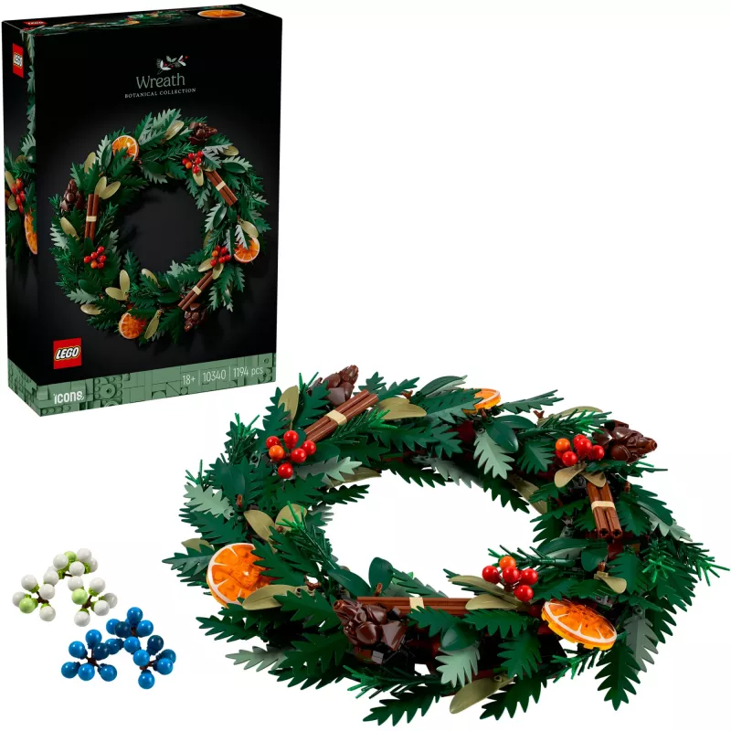 konstravimo žaislas LEGO 10340 Icons Kalėdų vainikas