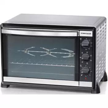 Mini krosnelė Rommelsbacher BG 1805/E Nerūdijantis plienas – 42 l, 80–230 °C, 7 režimai, rotacinis grilis