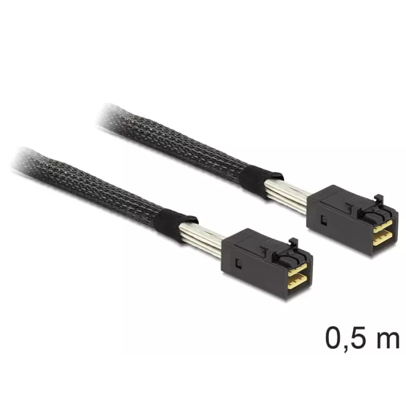 Delock - vidinis SAS laidas - SAS 6Gbit/s - 4x Mini SAS HD (SFF-8643) į 4x Mini SAS HD (SFF-8643) - 50 cm - skirtas P/N: 62703, 62704
