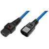 Maitinimo laidas Microconnect MC-C13C14LOCK-2MB mėlynas 2 m C13 lizdas C14 kištukas