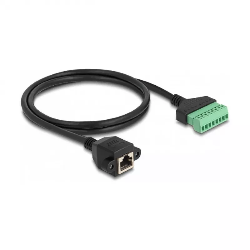 DeLOCK RJ45 laidas Cat.6 moteriška jungtis prie gnybtų bloko adapterio 1m
