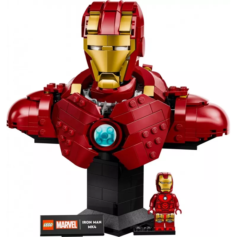 LEGO konstruktorius Marvel Super Heroes Iron Man MK4 3D modelis, 436 dalys, 1 minifigūrėlė, nuo 18 metų
