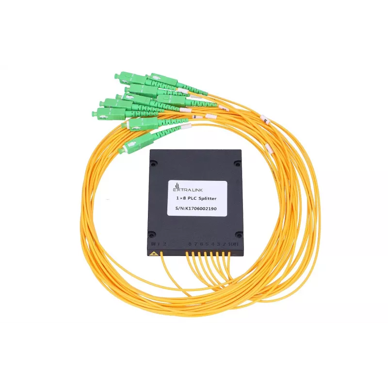 Extralink 1:8 PLC SC/APC skirstytuvas, 2,0 mm, 1,5 m, G657A, ABS modulis