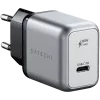 Mobiliojo įrenginio įkroviklis Satechi ST-UC30WCM-EU — Universalus vidaus kintamosios srovės įkroviklis su 1× USB-C, juoda/sidabrinė