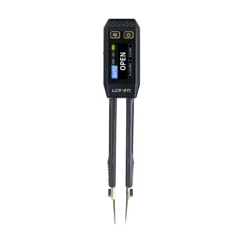 Skaitmeninis pincetinis LCR matuoklis Fnirsi LCR-ST1 — rankinis LCR testeris SMD komponentams