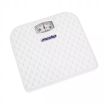 Svarstyklės Mesko MS 8160 mechaninės maksimali apkrova 130 kg tikslumas 1000 g baltos