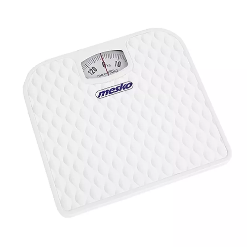 Svarstyklės Mesko MS 8160 mechaninės maksimali apkrova 130 kg tikslumas 1000 g baltos