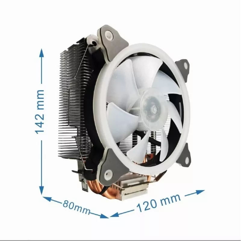Oro aušintuvas Gembird CPU-HURACAN-ARGB-X130 12 cm juoda balta