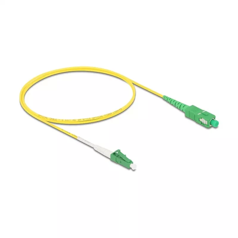 DeLOCK 83235 InfiniBand šviesolaidinis kabelis 1m LC SC OS2 geltonas