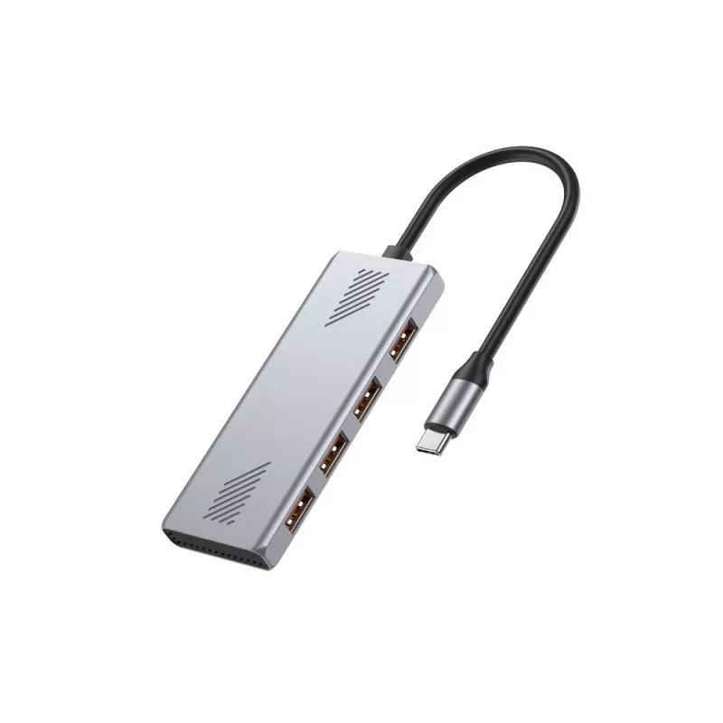 USB šakotuvas GEMBIRD UHB-CM-U310-A4-01 — 4 prievadų šakotuvas: 1×USB 3.1 + 3×USB 2.0, juodas