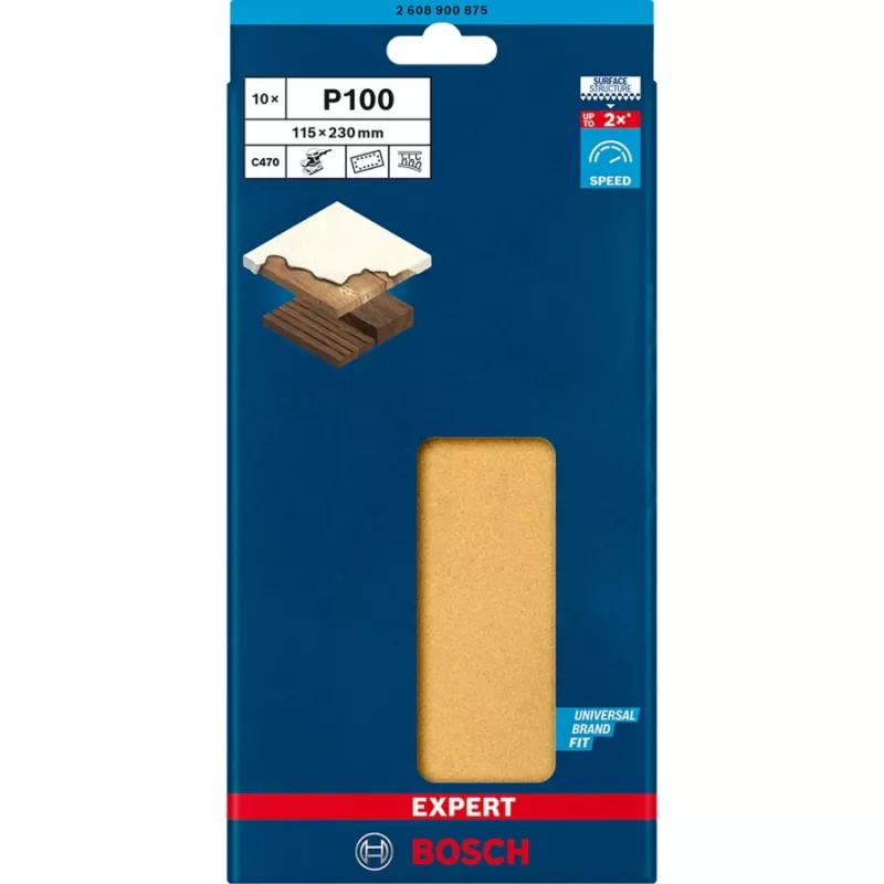 Bosch 2 608 900 875 rankinio šlifavimo reikmuo Šlifavimo plokštė 10 vnt.